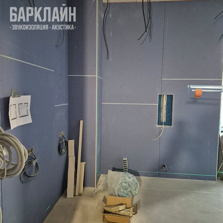 Монтаж систем звукоизоляции на сложных участках стен и потолка с применением качественных и экологичных материалов Барклайн