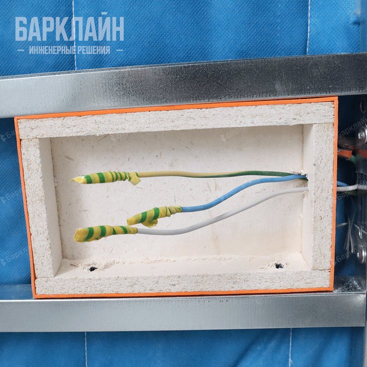 Установка УниБокс в рамку из каркаса , вывод электрической проводки