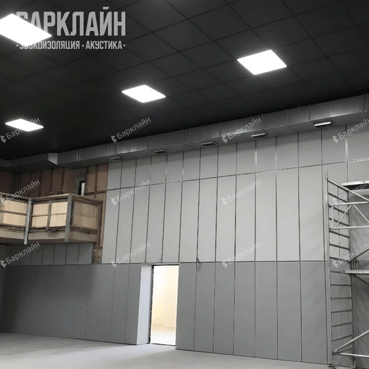 Установка ударопрочных акустических панелей на стены ДК в Калининградской области для акустического комфорта посетителей