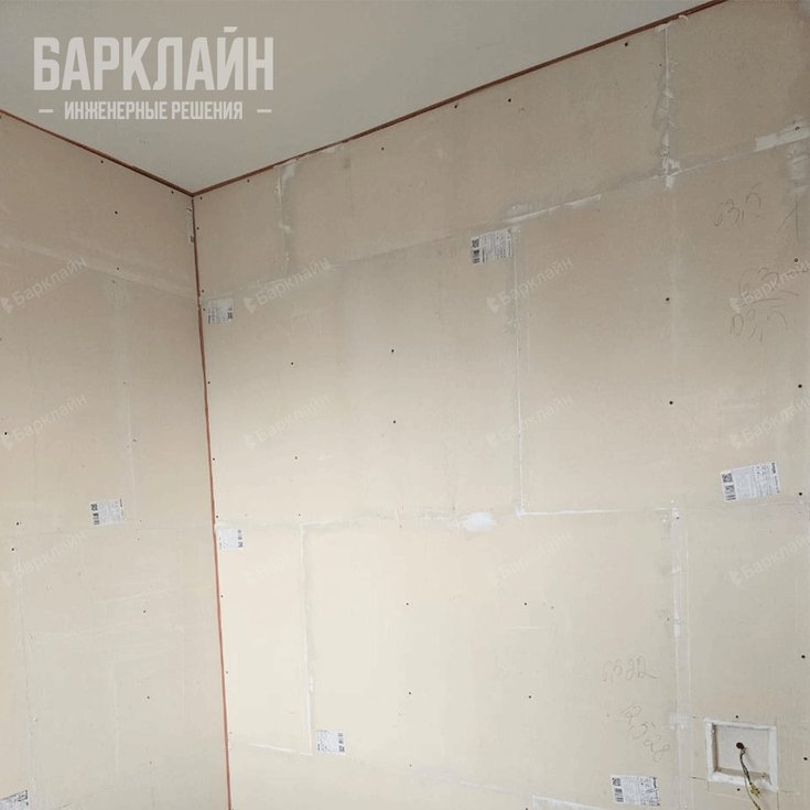 Облицовка из УниПлит 15, сопряжение двух стен