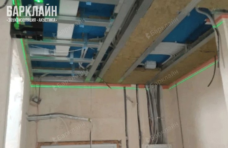 Фрагмент перекрытия в монолитно-панельном доме, требующий дополнительной звукоизоляции.