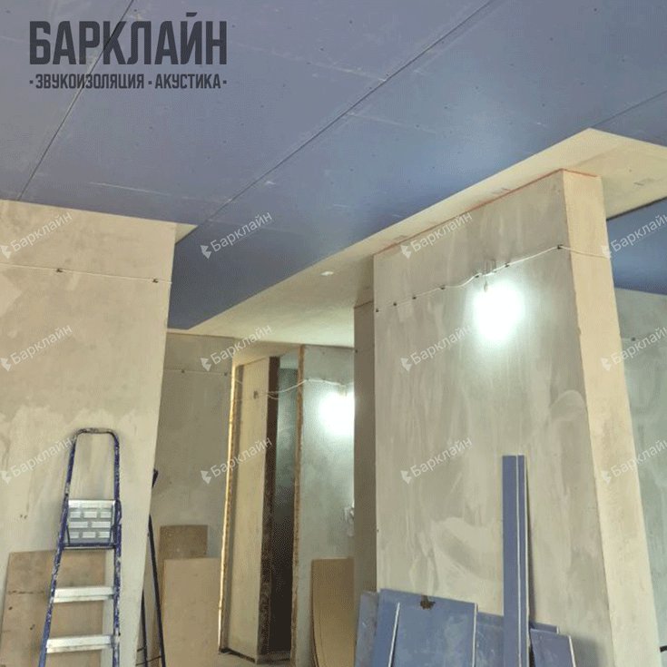 система УниПлит 40 без каркаса, тонкая стяжка ВиброСорб, сохранение высоты
