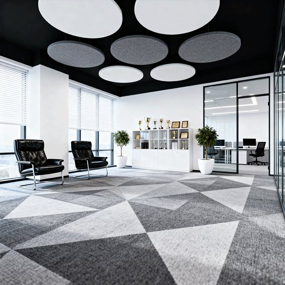 Акустический остров круг Виридис Фелт d.800 Базальт