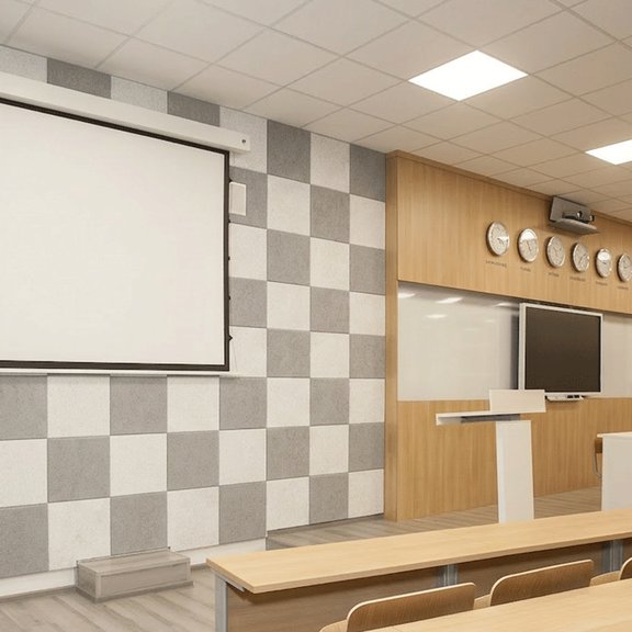 Акустическая панель БасАкустик (школа) СП 600х600х20