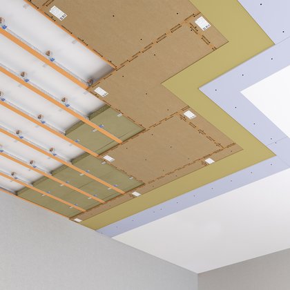 Каркасная система звукоизоляции потолка «Барклайн Базовая Мембрана Кварц»