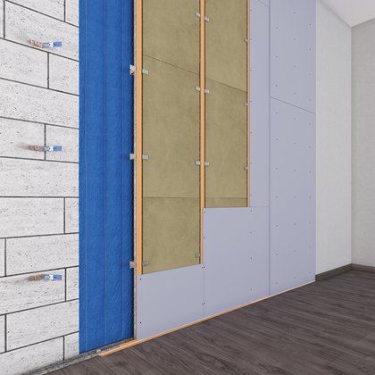 Каркасная система звукоизоляции стен «Барклайн Барьер Плюс»